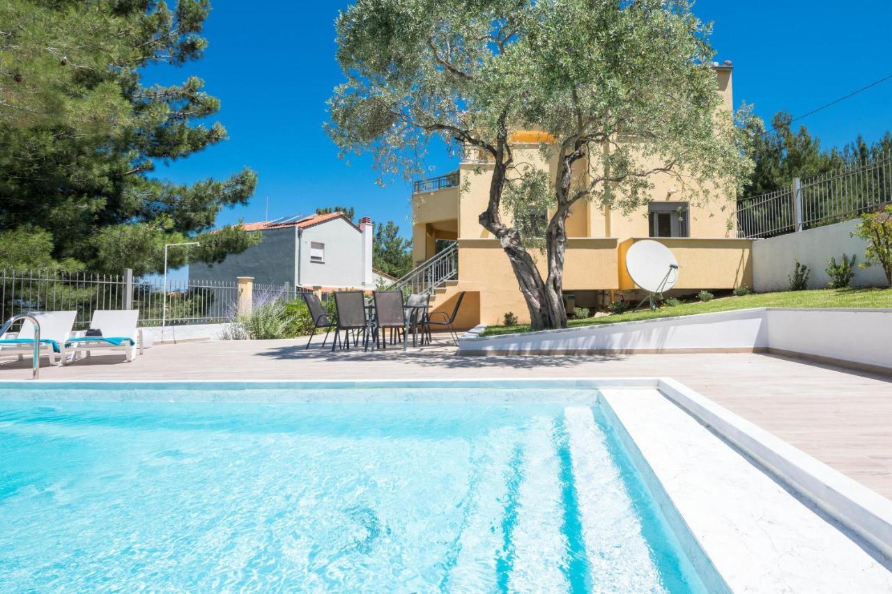 Louloudis Pool Villa Skala Rachoni  Bagian luar foto