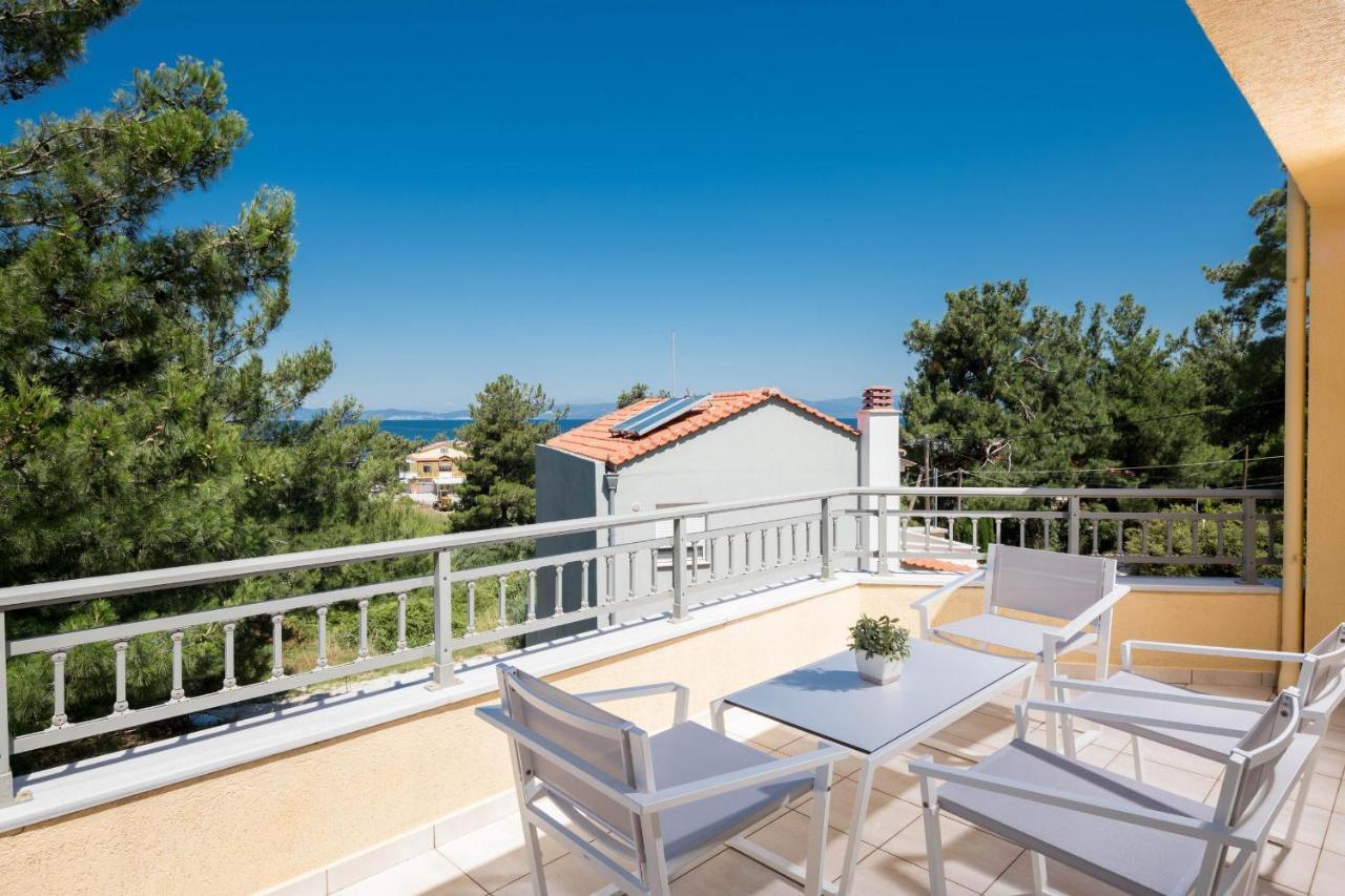 Louloudis Pool Villa Skala Rachoni  Bagian luar foto