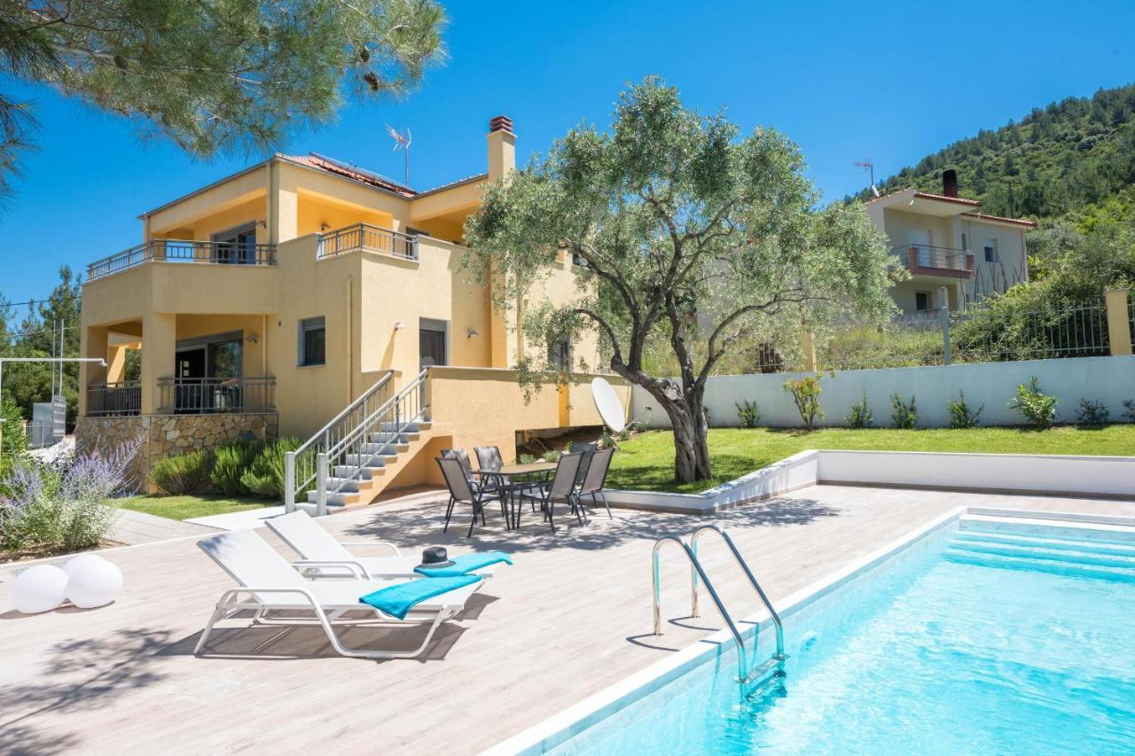 Louloudis Pool Villa Skala Rachoni  Bagian luar foto