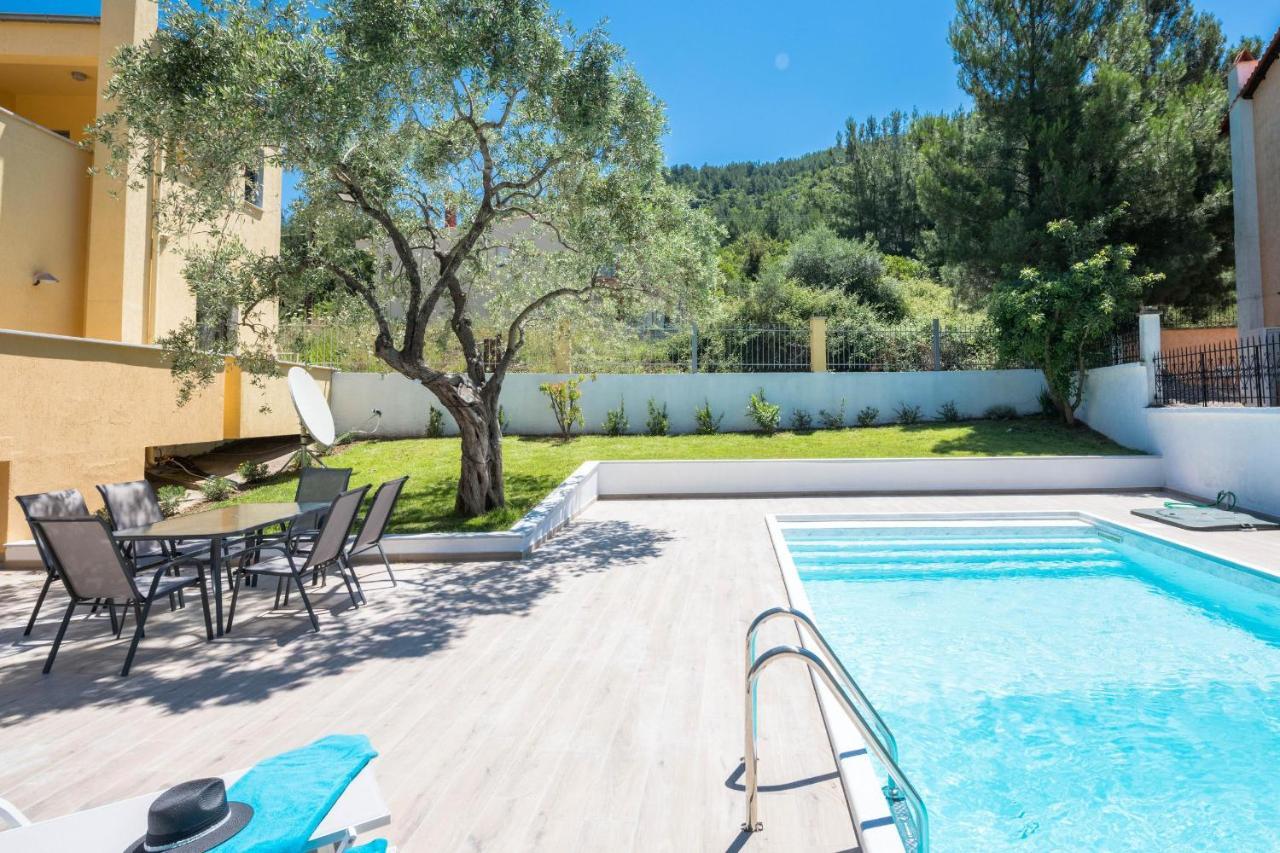 Louloudis Pool Villa Skala Rachoni  Bagian luar foto