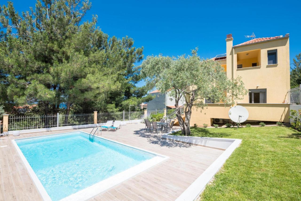 Louloudis Pool Villa Skala Rachoni  Bagian luar foto