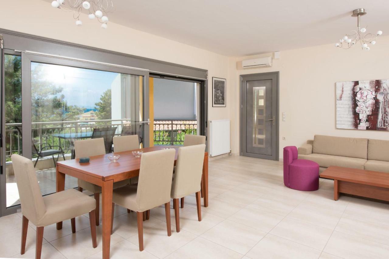 Louloudis Pool Villa Skala Rachoni  Bagian luar foto